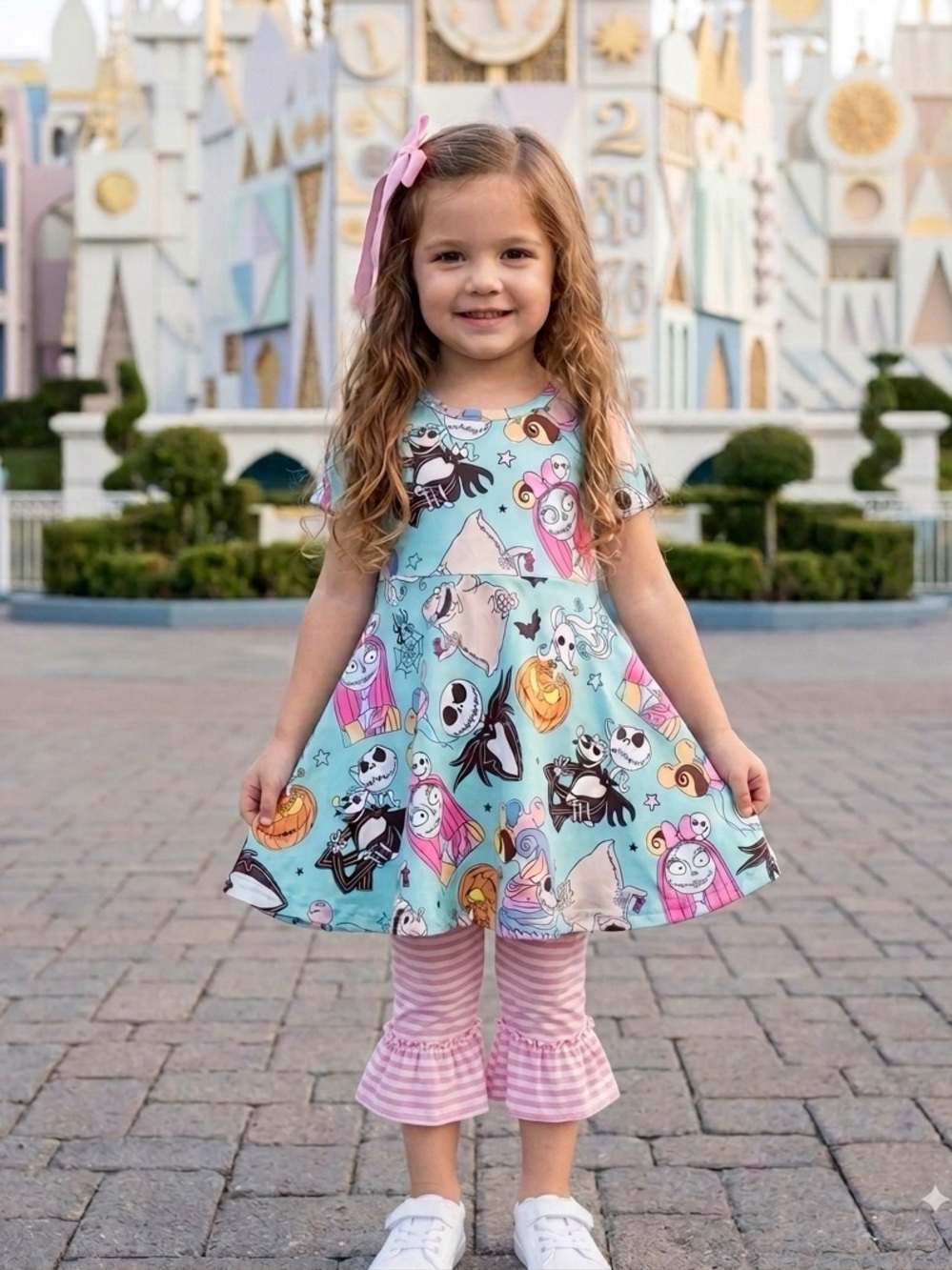 2 piece Nightmare Before Christmas dress Disney outfit Jack Skellington Sally 3T
